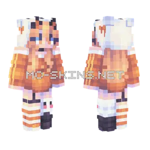 Pumpkin Cat Minecraft skin