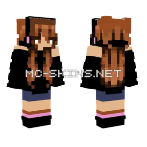 Pumpkin Girl In Sweater Minecraft skin