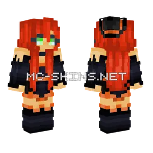 Pumpkin Witch Green Eyes Minecraft skin
