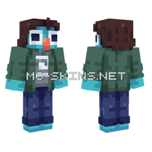 Puppeted Blue Creature Minecraft skin