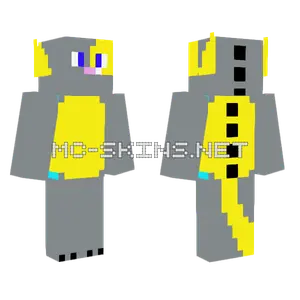 Pup's Super Metal Dino Mode Minecraft skin