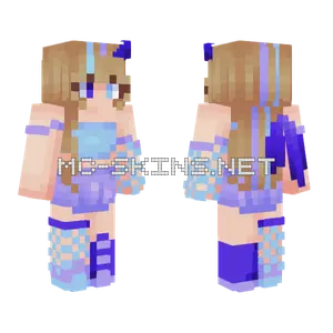 Purpl Te Girl Minecraft skin