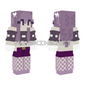 Purple and Beige Outfit