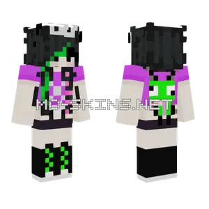 Purple And Black Outfit Minecraft skin