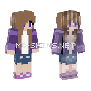 Purple And Blue Outfit Minecraft skin