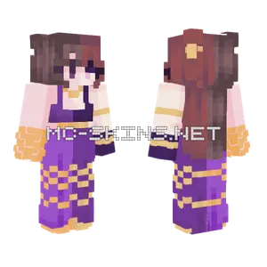 Purple And Gold Collab Minecraft skin