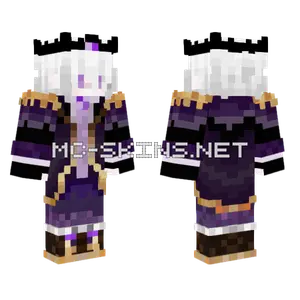 Purple and Gold Mage Minecraft skin