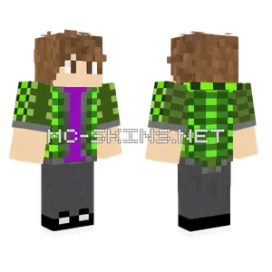 Purple And Green Outfit Minecraft skin