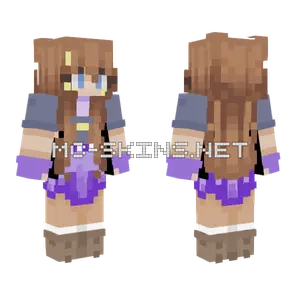 Purple And White Outfit Minecraft skin