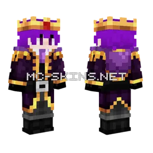 Purple Anime Boy Minecraft skin