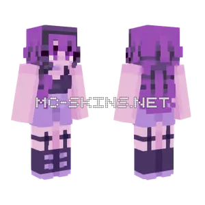Purple Anime Girl Minecraft skin