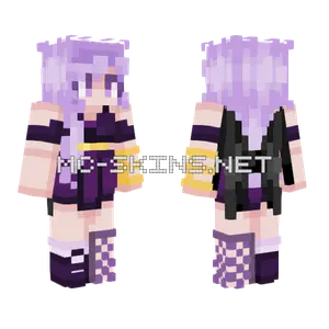 Purple Anime Girl Minecraft skin