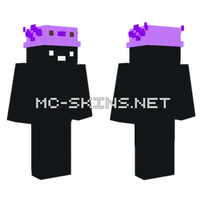Purple Axolotl Hat Minecraft skin