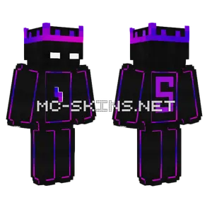 Purple Black Checker Outfit Minecraft skin