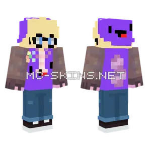 Purple Blob Character Minecraft skin