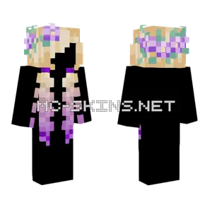 Purple Blond Braid Hair Base Minecraft skin