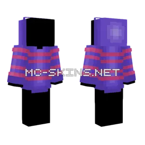 Purple Blue Hoodie Magenta Stripes Minecraft skin