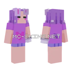 Purple Bunny Girl Minecraft skin