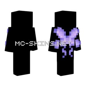 Purple Butterfly Fairy Wings Minecraft skin