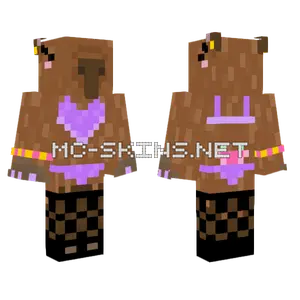 Purple Capy Lingerie Minecraft skin