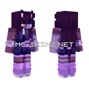 Purple Cat Boy Minecraft skin