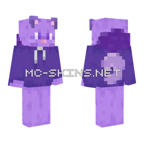 Purple Cat Character Minecraft skin