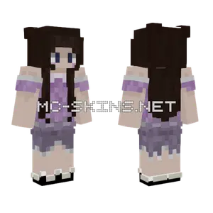 Purple Cozy Girl Minecraft skin