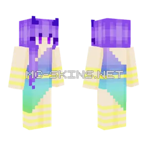Purple Demon Girl Minecraft skin