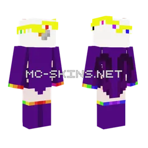 Purple Denied Eyesona Minecraft skin