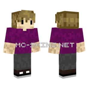 Purple Dress Girl Minecraft skin