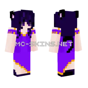 Purple Dress Skin Minecraft skin