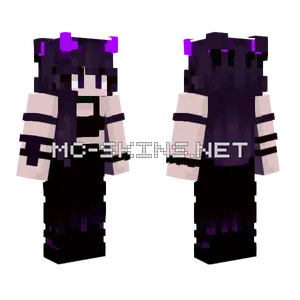 Purple Emo Devil Minecraft skin