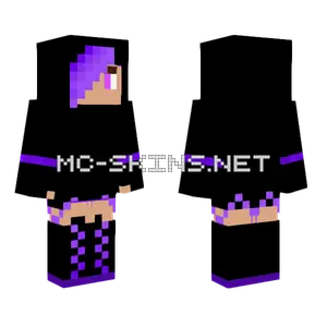 Purple Ender Girl Minecraft skin
