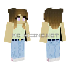 Purple Eyed Girl Edit Minecraft skin