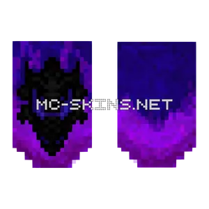 Purple Flame Beast cape, outside and lining