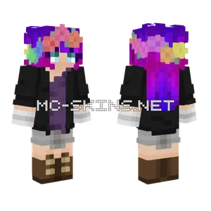 Purple Flower Crown Girl