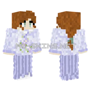 Purple Flower Pony Tail Minecraft skin