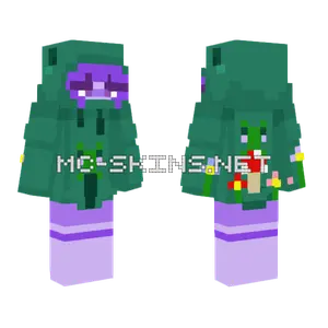 Purple Frog Hoodie Girl Minecraft skin