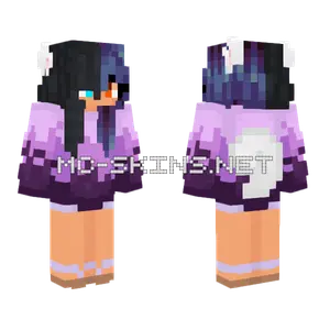 Purple Galaxy Girl Minecraft skin