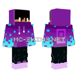Purple Gamer Minecraft skin