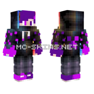 Purple Gamer Boy Minecraft skin