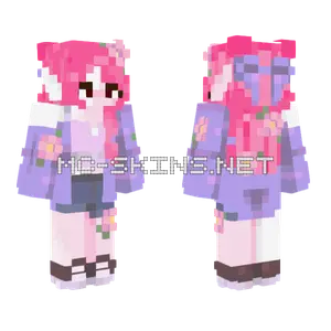Purple Girl Minecraft skin
