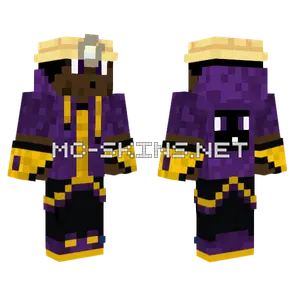 Purple Gold Outfit Minecraft skin
