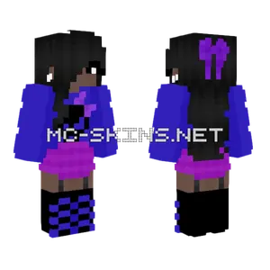Purple Goth Girl Minecraft skin