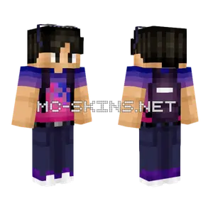 Purple Gradient Hoodie Minecraft skin