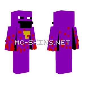 Purple Guy With Blood Minecraft skin