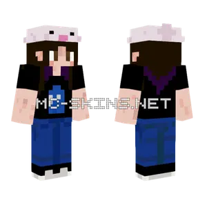 Purple Hair Bunny 3 Minecraft skin