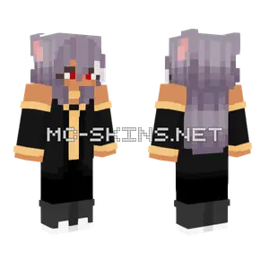 Purple Hair Girl Minecraft skin