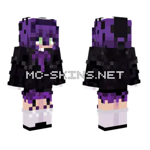 Purple Hair Girl Minecraft skin