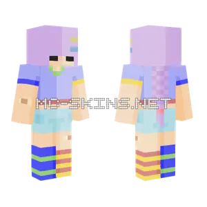 Purple Hair Girl Minecraft skin